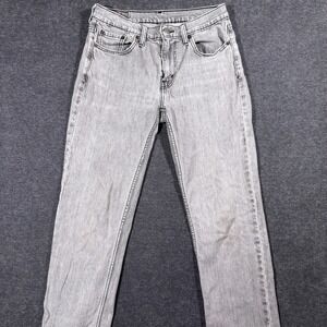 Levis 514 Jeans Men's 30x31 Gray Light Wash Classic Straight Leg Denim Grunge